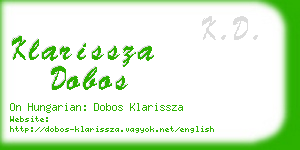 klarissza dobos business card